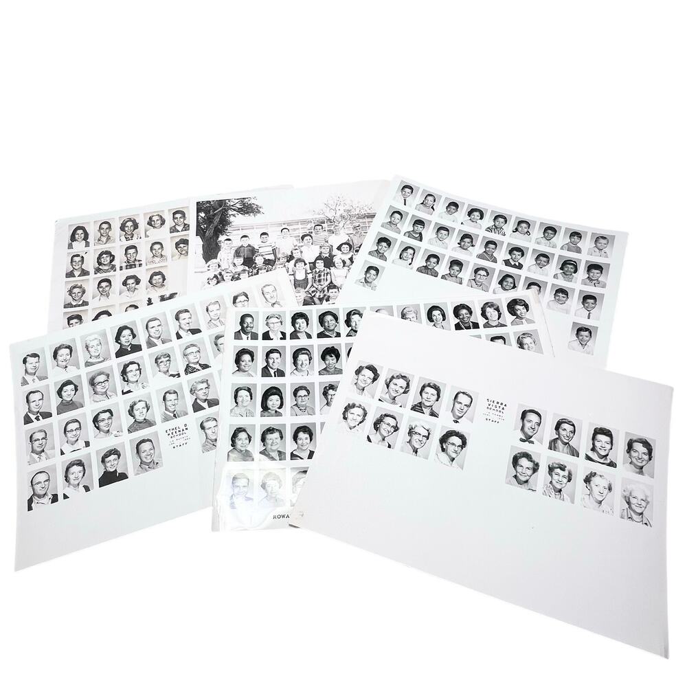 Vintage Elementary School Class Photos 1950 1960 Lot 7 Children Teachers Staff